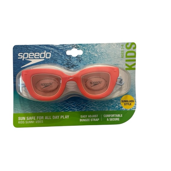 Speedo Sunny Vibes Goggle Features Sunglass Style Anti-Fog Kids Ages 3-6 NWT - Picture 1 of 6